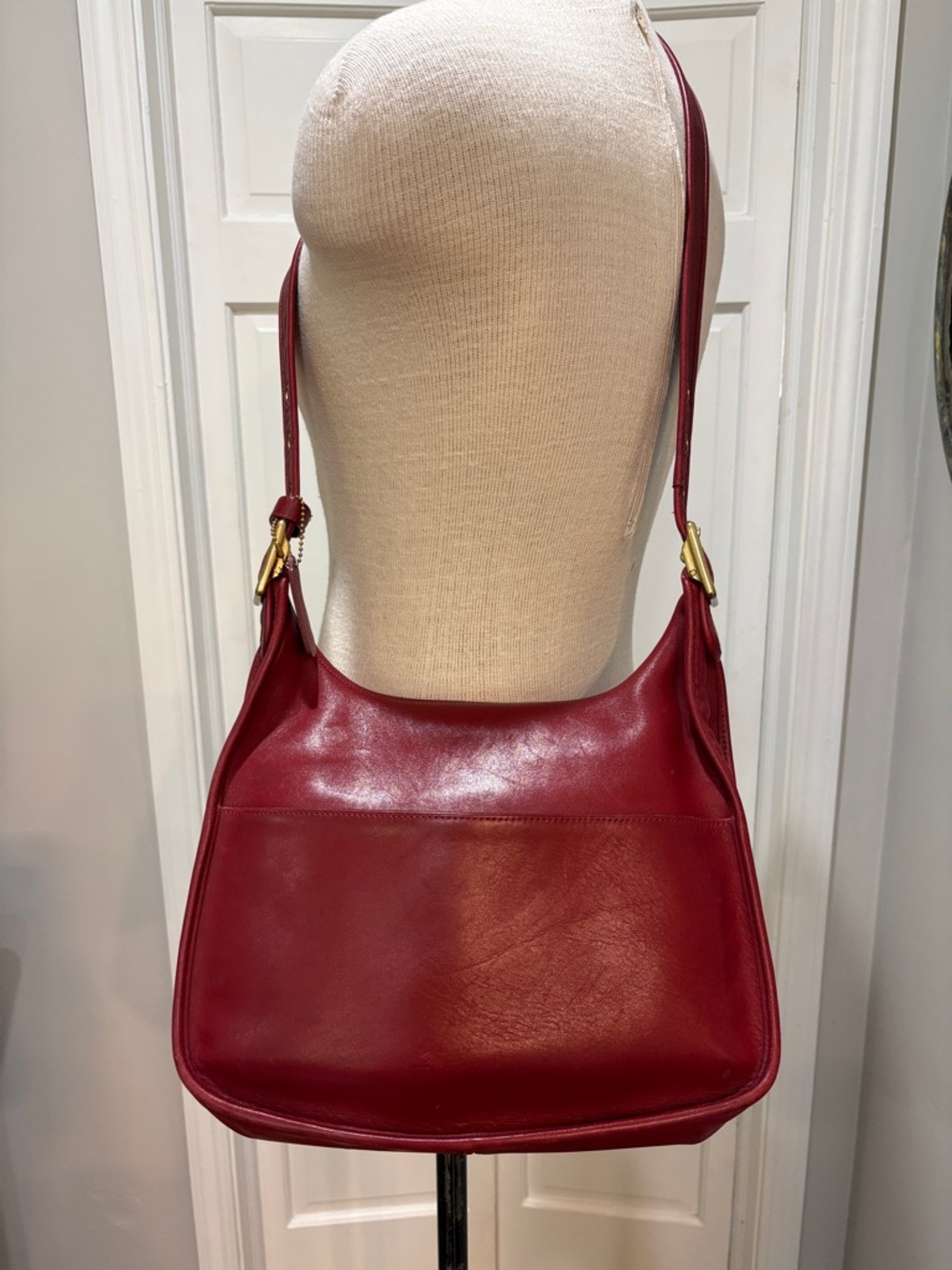 Coach Legacy Crescent bag model 9718 deep red vintage - Picture 7 of 16